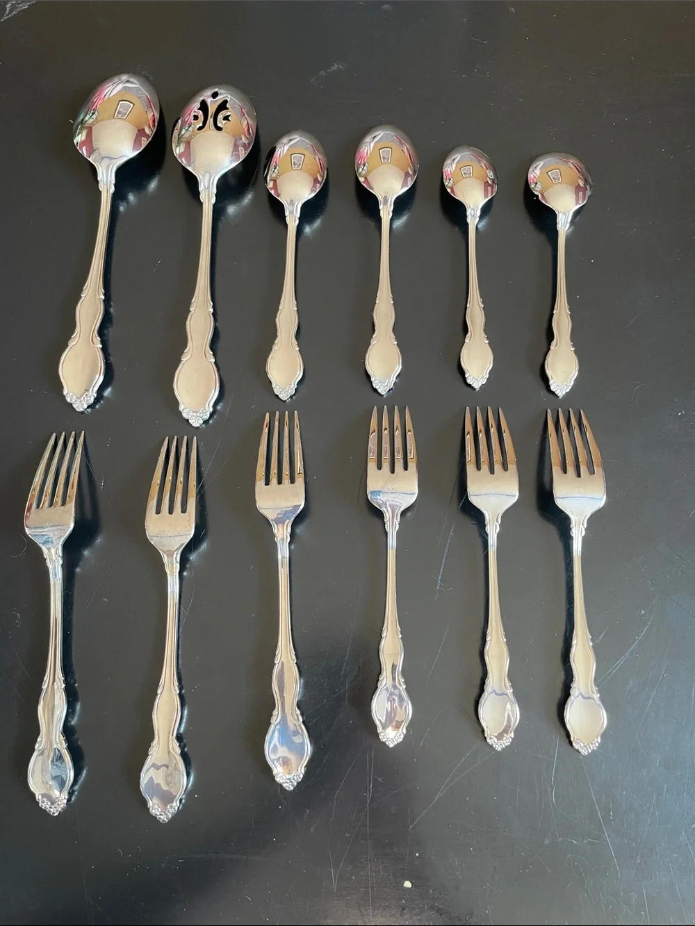 Wallace Silversmiths Japan Silver Flatware Assorted - Classic Ornate Patte